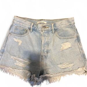 PacSun Faded Blue Ripped Jean Shorts